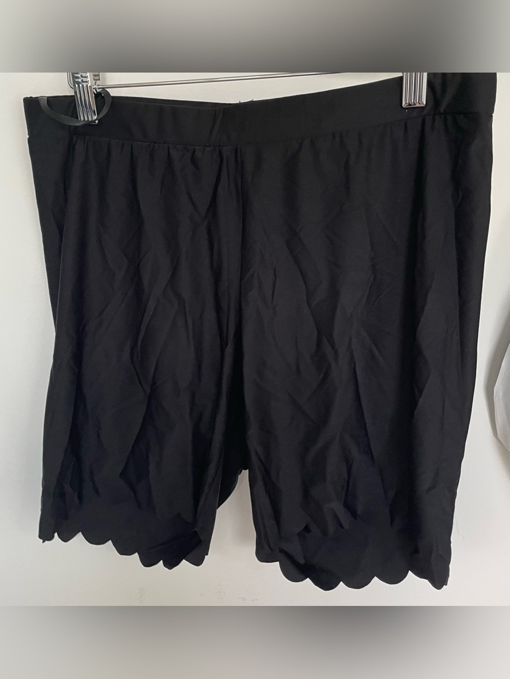 BloomChic Size 10 Black Scalloped Hem Slip Shorts Underwear Panty